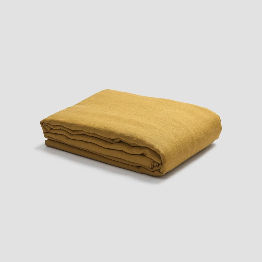 Piglet in Bed 100% Linen Honey Duvet Cover Set - Breathable & Natural Bedding