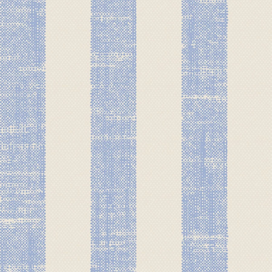 "Piglet in Bed Meadow Blue Pembroke Stripe Wallpaper – Classic Blue & White Striped Design"