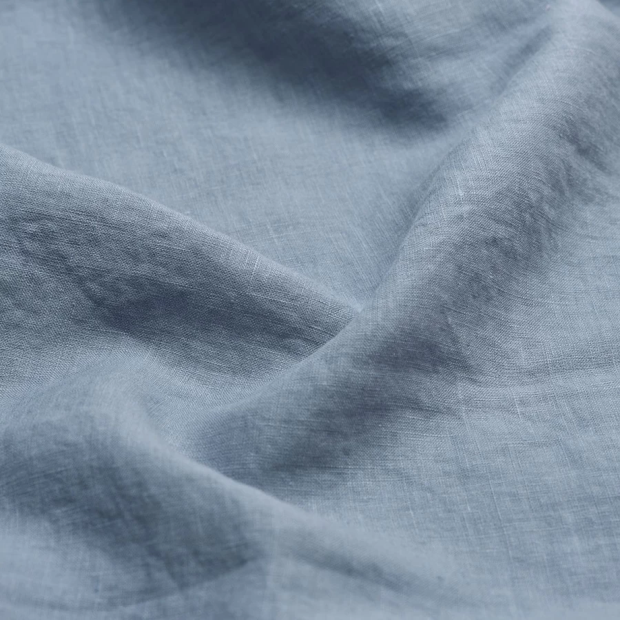Piglet in Bed Dusk Blue 100% Linen Flat Sheet – Premium Soft Bedding