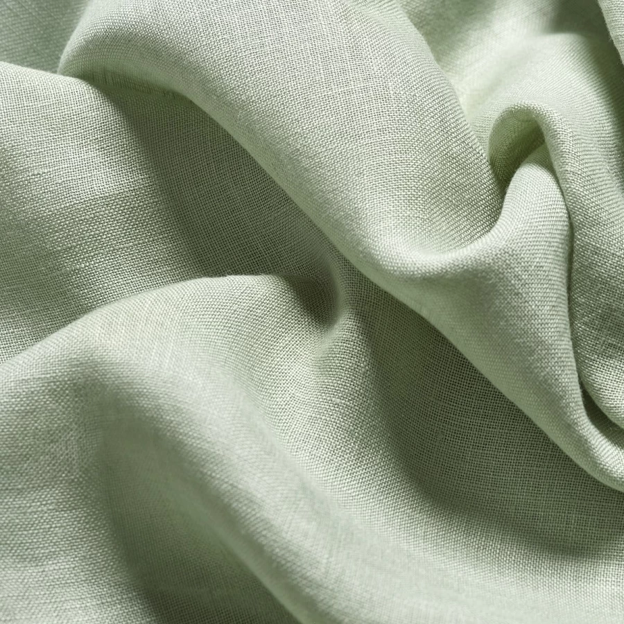 Piglet in Bed Sage Green Linen Curtains Pair - 100% Natural Linen Window Drapes for Living Room & Bedroom