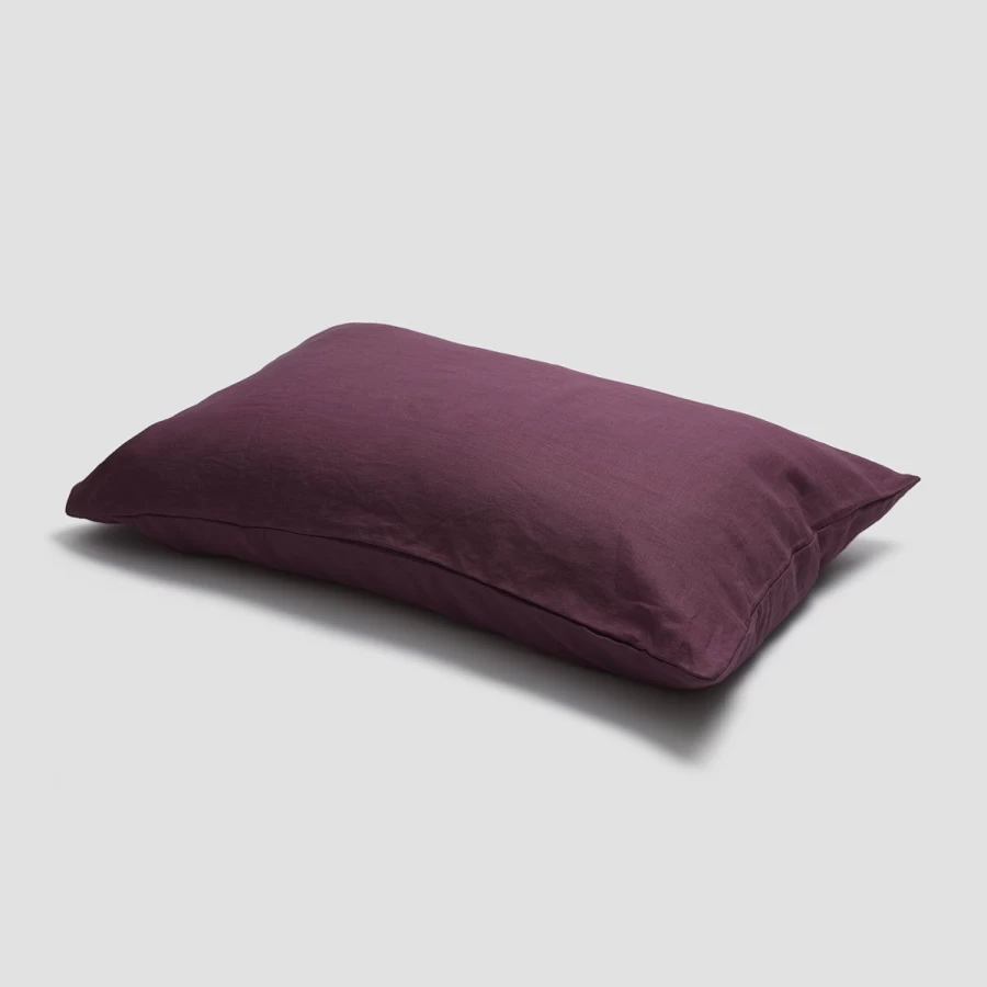Piglet in Bed Organic Linen Pillowcase Pair - Berry Washed 100% French Flax