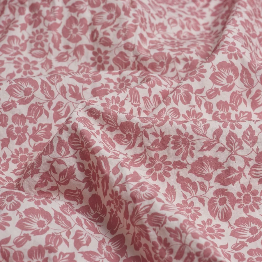 Piglet in Bed Red Dune Meadow Floral Printed Cotton Pillowcase Pair - Soft Botanical Design Bedding