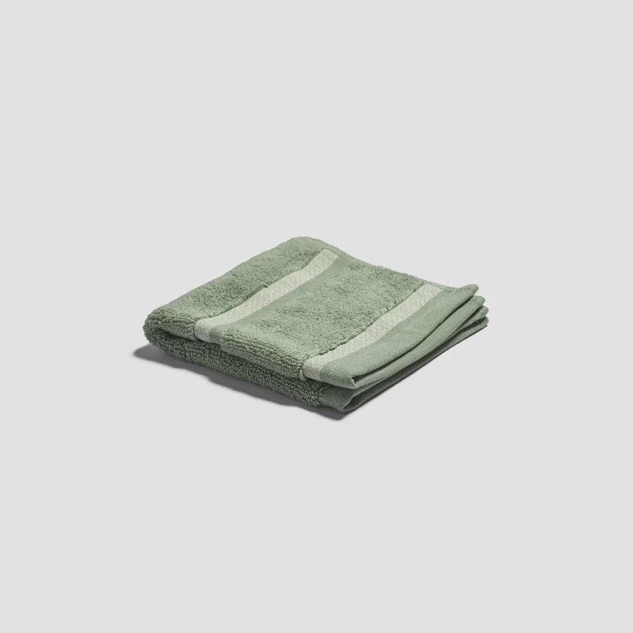 Piglet in Bed Organic Cotton Meadow Green Reusable Face Cloth for Eco-Friendly Skincare