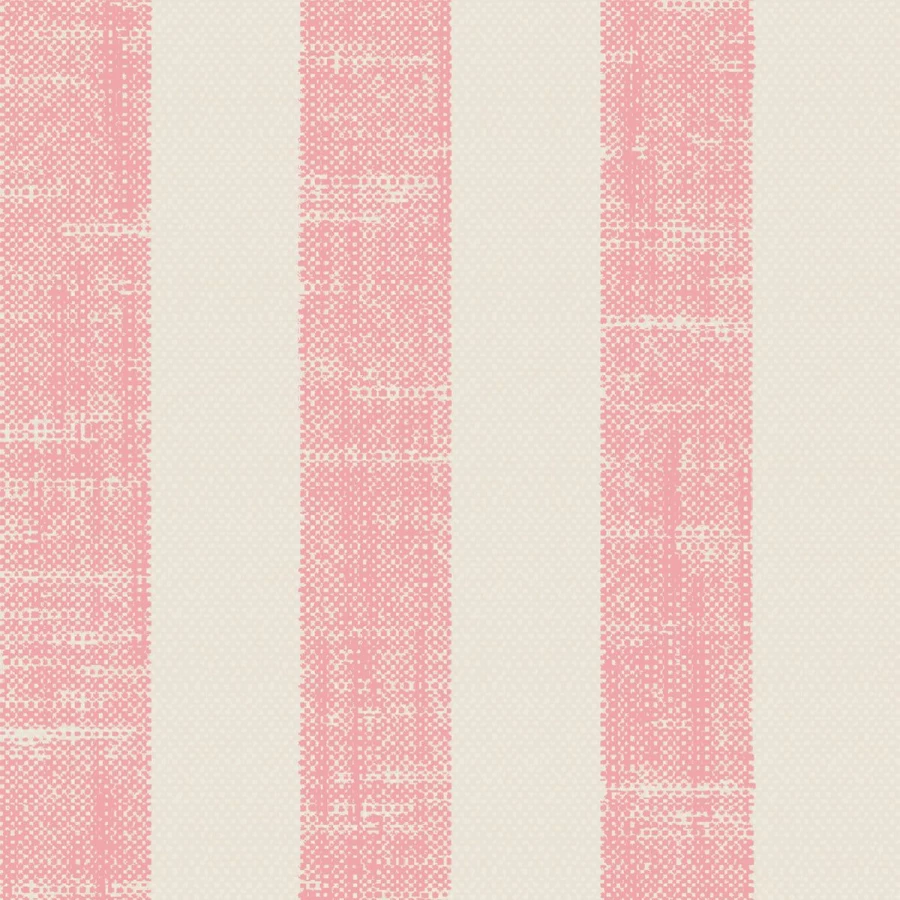"Piglet in Bed Pink Bloom Pembroke Stripe Wallpaper – Floral Striped Wallpaper for Bedroom & Home Decor"