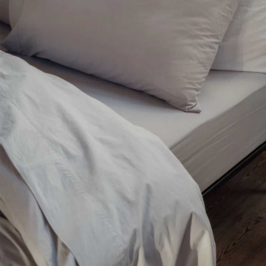 Piglet in Bed 100% Organic Stone Washed Percale Cotton Flat Sheet – Premium Soft & Breathable Bedding