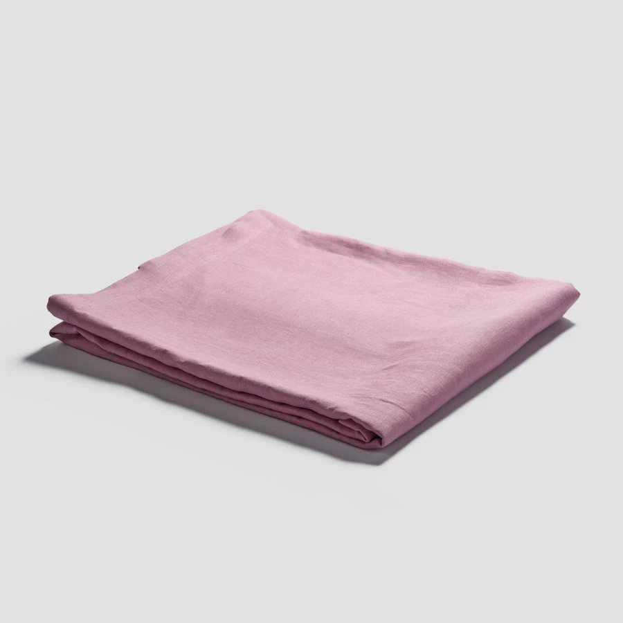 Piglet in Bed 100% Linen Tablecloth – Natural Raspberry Red – Premium Washable Dining Table Cover