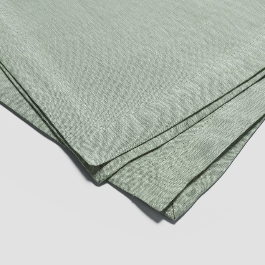 Piglet in Bed Sage Green Linen Napkins Set of 4 - Premium Eco-Friendly Table Linens for Dining & Decor