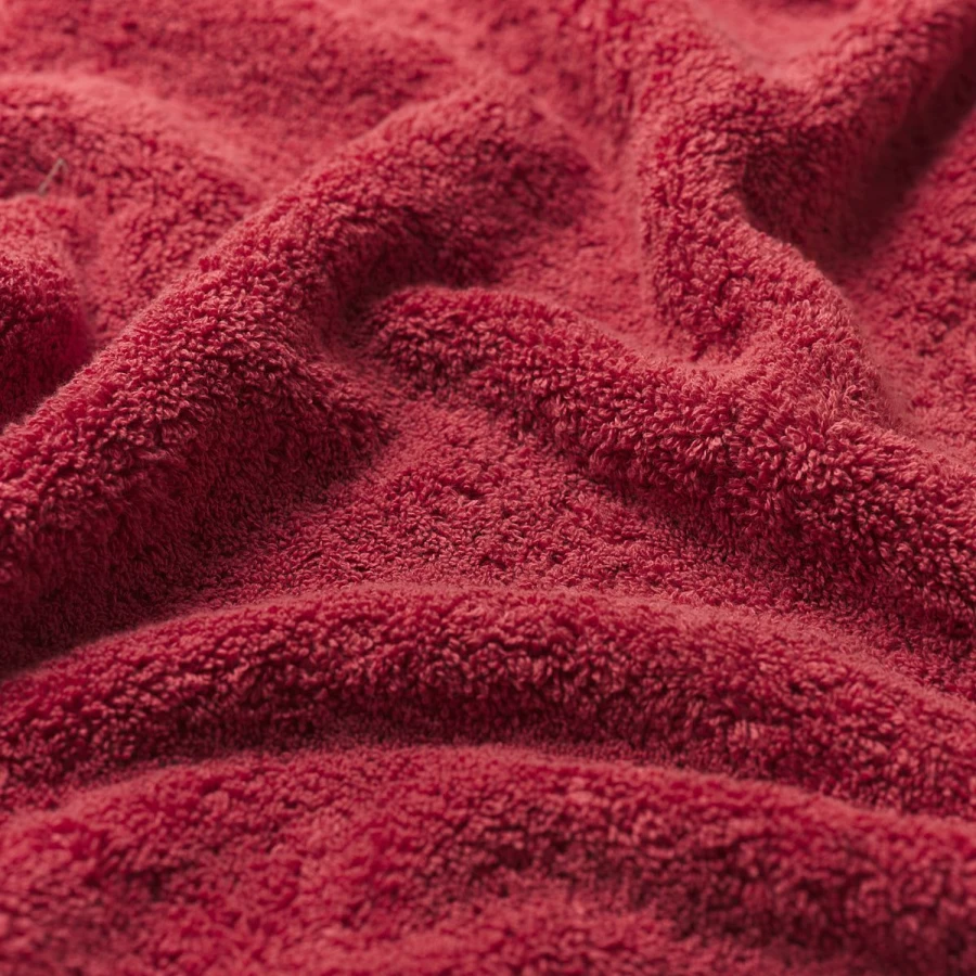 Piglet in Bed Organic Cotton Hand Towel - Mineral Red, Eco-Friendly & Soft Bath Towel for Sustainable Living