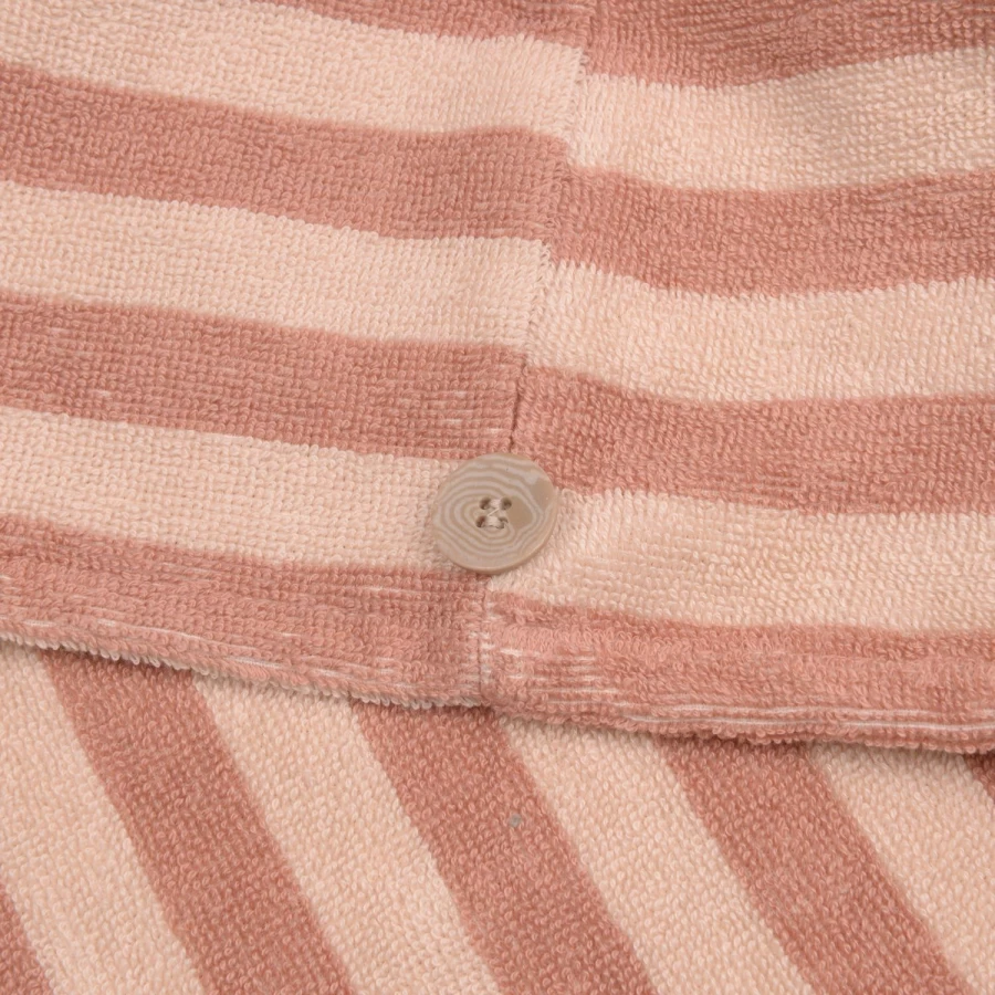 Piglet in Bed Sand Shell Stripe Cotton Hair Towel Wrap for Women