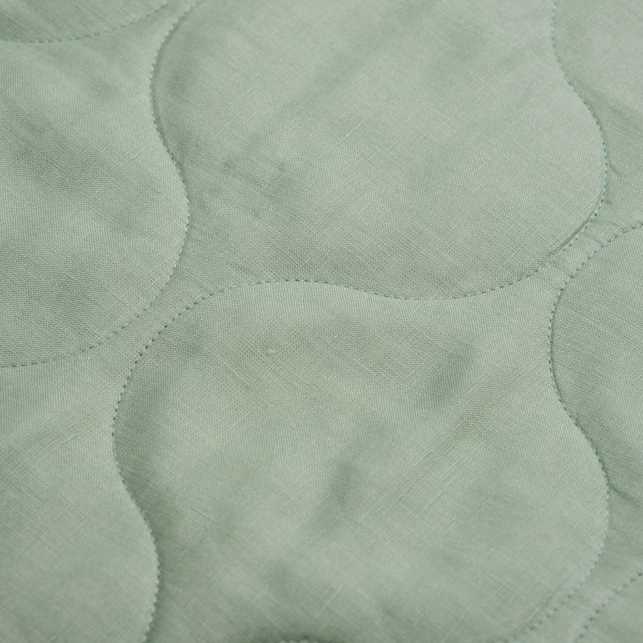 Piglet in Bed Sage Green Linen Sham Pair - Organic Cotton Pillowcases for Bedding Set