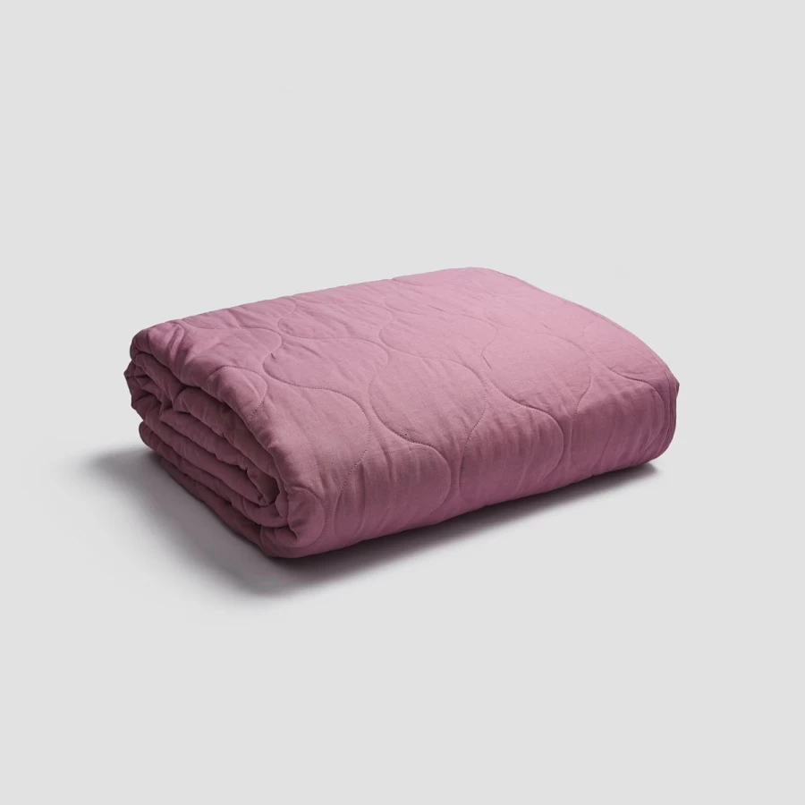Piglet in Bed 100% Linen Duvet Cover - Raspberry Red Queen Size Washed Cotton Quilt Set