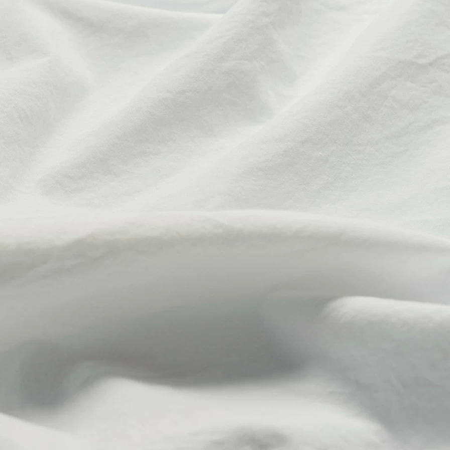 Piglet in Bed White Washed Organic Cotton Percale Fitted Sheet - Soft, Breathable & Sustainable Bedding