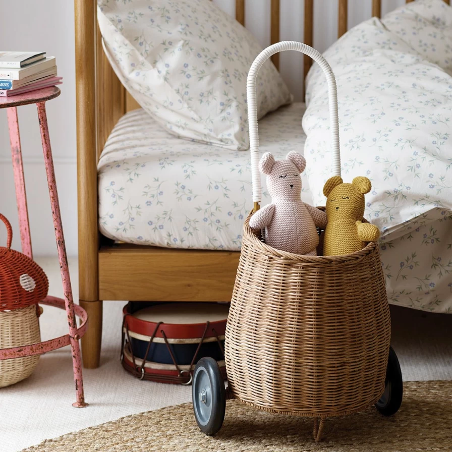 Piglet in Bed Oatmeal Mini Trolley – Portable & Stylish Travel Luggage