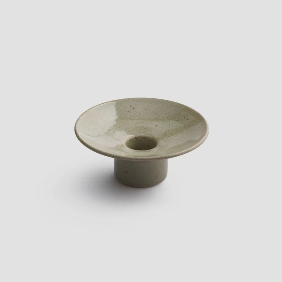 Piglet in Bed Olive Green Ceramic Dining Table Candle Holder for Rustic Home Decor