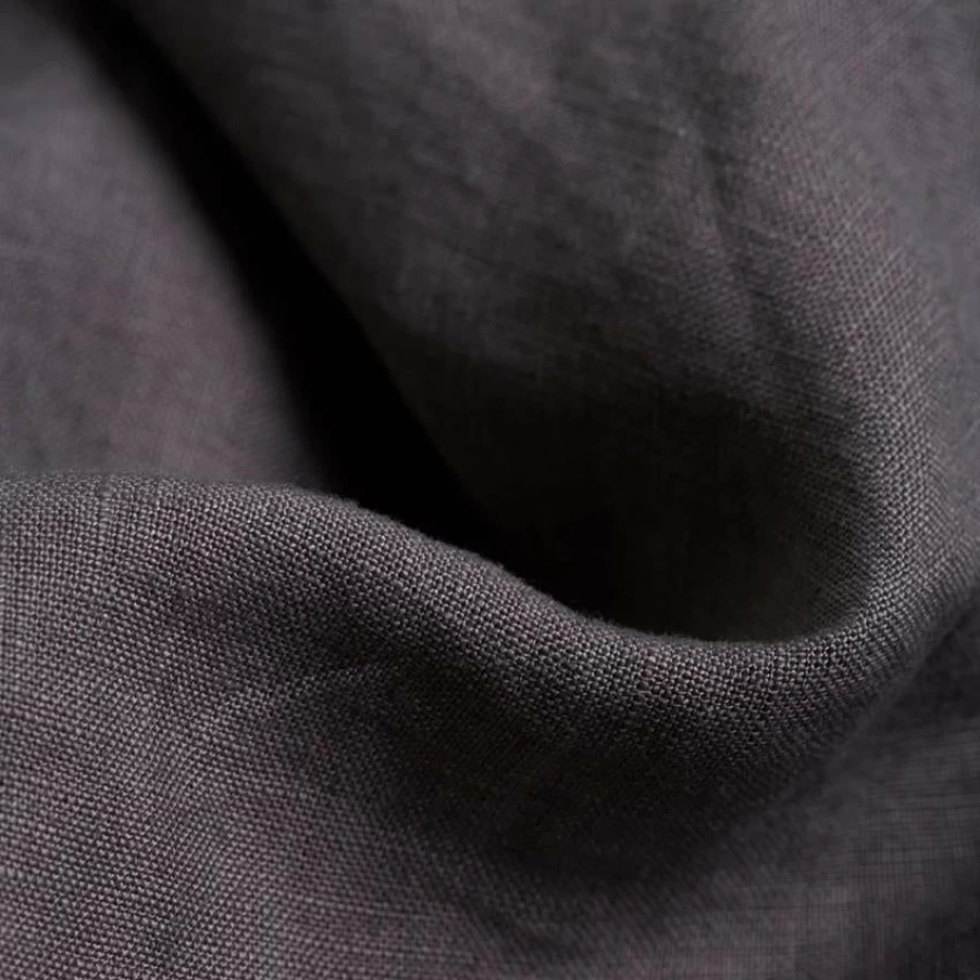 Piglet in Bed Charcoal Grey Linen Pillowcase Pair - Premium 100% French Flax Linen Pillow Covers for Breathable Sleep