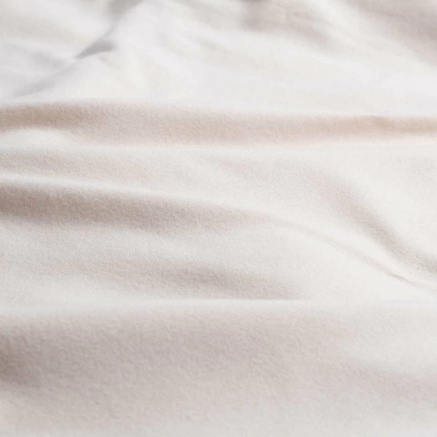 Piglet in Bed Alabaster Brushed Cotton Flat Sheet – Soft Luxury Bedding for Comfortable Sleep