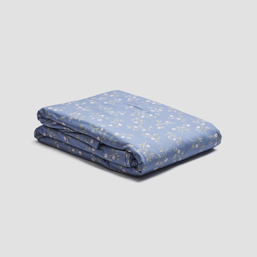 Piglet in Bed Iris Floral 100% Cotton Duvet Cover Set - Botanical Print Bedding