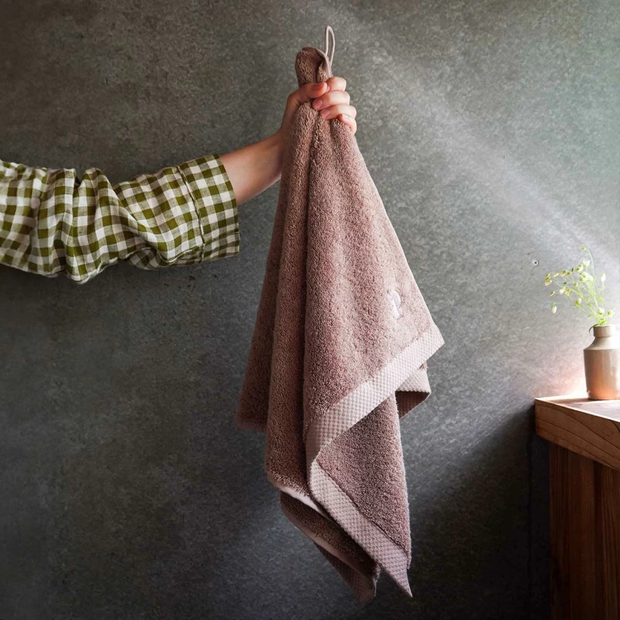 Organic Cotton Mushroom Hand Towel | Eco-Friendly Bath & Kitchen Towel | Piglet in Bed