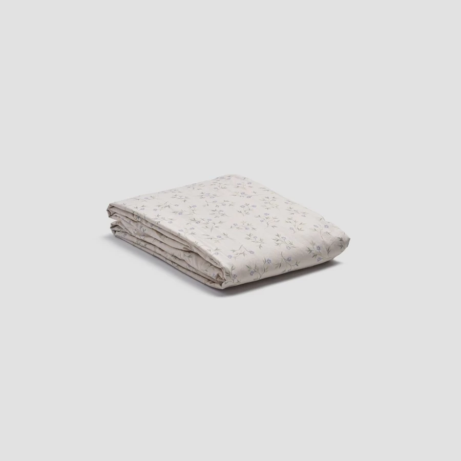 "Piglet in Bed Spring Floral Printed 100% Cotton Flat Sheet – Organic Bedding"