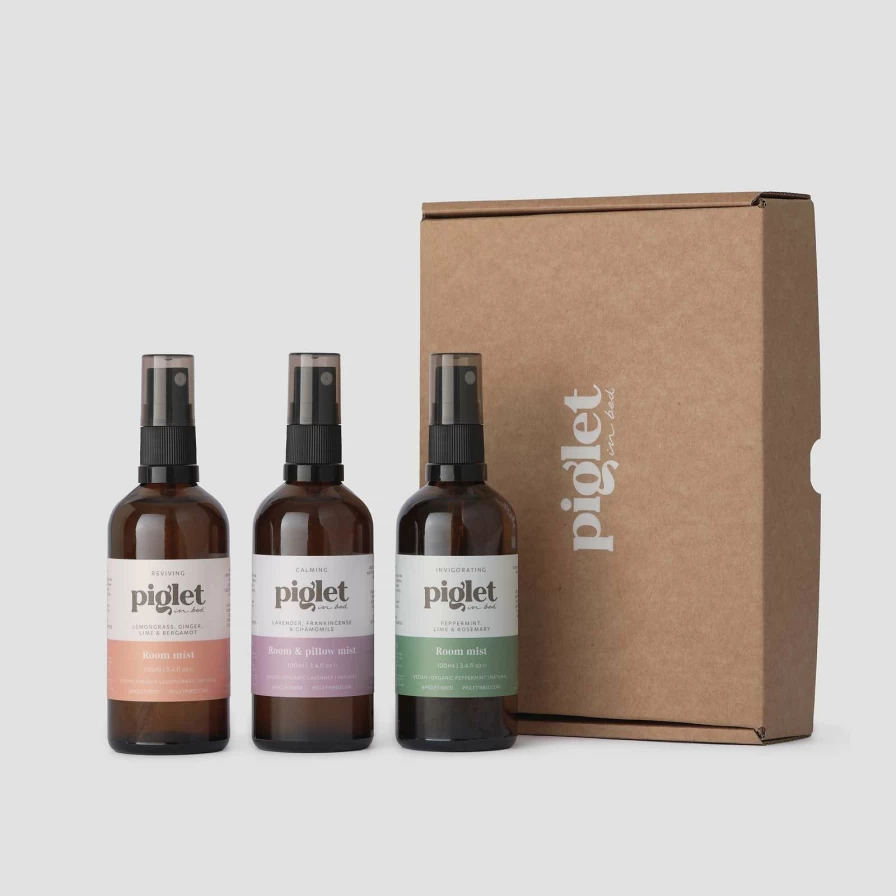 Piglet in Bed Luxury Room Mist Bundle - Organic Scented Home Fragrance Set for Bedroom & Living Space