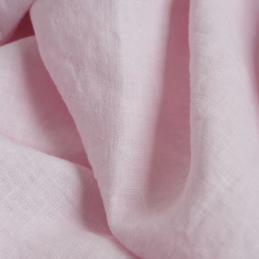 Piglet in Bed Blush Pink 100% Linen Fitted Sheet - Queen Size Hypoallergenic Bedding